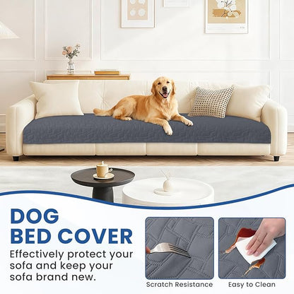 Waterproof Couch Covers for Pets, Waterproof Dog Bed Cover, Anti-Slip Soft Dog Blankets, Couch Cover for Dogs Washable, Pet Blanket for Puppy Large Dogs Cat (30x53 Inch, Dark Grey)