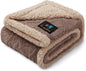 Luciphia Waterproof Pet Blanket, Liquid Pee Proof Dog Blankets for Sofa Bed Couch, Reversible Sherpa Fleece Furniture Protector Cover for Small Medium Large Dogs Cats,Khaki Small（40" x 28"）