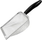 Hordion Cat Litter Scoop Stainless Steel Mesh Scooper, 2mm Mesh Non-Stick Coated Metal Litter Shovel Fine Sand Litter Scooper for Litter Box Kitten Pooper Lifter, Black