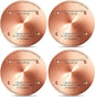 4 Pcs Bird Bath Copper Disk, 0.6mm Thick Reinforced 99.99% Pure Copper Birdbath Purification Disk, with 4 Point Support for Outdoor Birdbaths Bowls Cleaner, 4 Inch (Classic)