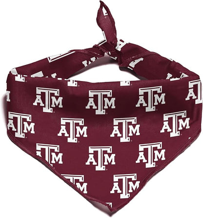 Texas A&M Aggies Officially Licensed Bandana for Dogs and Cats | Fits Pets Great Gift Idea | Easy-to-Tie (Small, 13")
