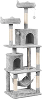 Topeakmart Cat Tower for Indoor Cats, Cat Activity Center with Condo Scratching Post Perch, Tall Cat Tree for Large Cats, 70.5in