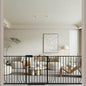 WAOWAO Baby Gate 71.65-85.03" Extra Wide Pressure Mounted Walk Through Swing Auto Close Safety Metal Black Toddler Kids Child Dog Pet Puppy for Stairs,Doorways,Kitchen