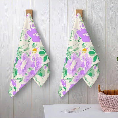 Cute Shiba Inu Hand Towels - 2 Pack, 14.5" X 28",Soft Microfiber Polyester Cartoon Towel Set with Dog-Lover,for Fun Bathroom Kitchen Spa Hotel Decor Gifts Women Girls