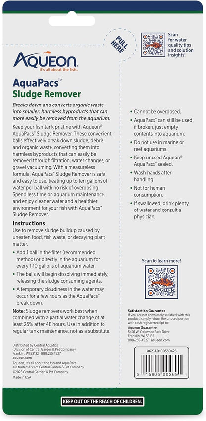 Aqueon AquaPacs Sludge Remover 12 Pack, 10 Gallon