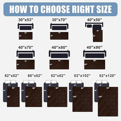 Smiry Waterproof Dog Bed Cover Blanket 40x70, Soft Reversible Pet Blanket, Washable Leakproof Cats Dogs Couch Cover for Sofa, Couch, Furniture, Chocolate/Beige