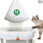 7-Day Sifting Litter System Bags, Heavy Duty Thickened Liners 37x18 Inch (14 Pack), Fits Standard Litter Boxes.