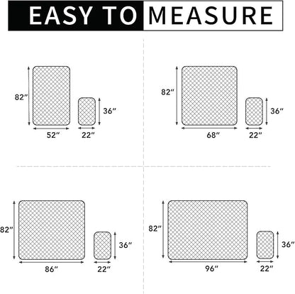 Easy-Going 100% Waterproof Dog Bed Cover, Non-Slip Pet Blanket for Furniture, Washable Couch Cover, Repleasement Sofa Cover (96x82 in,Gray)