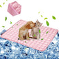 Dog Cooling Mat Pet Cooling Pads Dogs & Cats Pet Cooling Blanket for Outdoor Car Seats Beds (Pink, 28IN * 40IN)