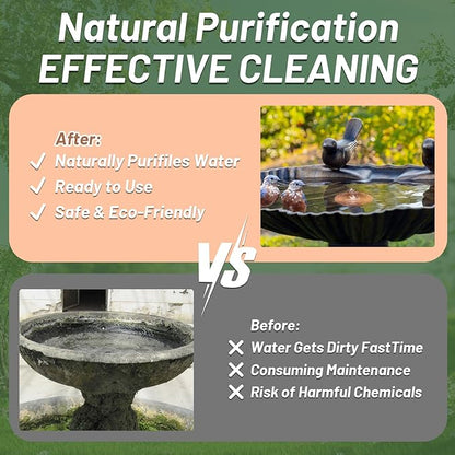 4Pcs Pure Copper Bird Bath Purification Disk,0.6mm thick,4''Reinforced Copper Purification Cleaner with Four-Point Support,All-Season Safe Clean Water Solution,Universal Fit for Outdoor Birdbath&Bowl