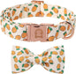 Easter Dog Collar with Bowtie, Cute Carrot Easter Dog Collar with Metal Buckle,Adjustable Soft Pet Collar for Small Medium Large Dogs