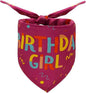 Dog Birthday Party Supplies Dog Birthday Girl Bandanas Party Pet Supplies Triangle Scarf Accessories and Decoration for Small Medium Large Dogs
