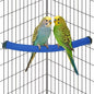 Rypet Parrot Perch Stand Toy Used for Cage Corner for Paw Grinding Clean Stick Exercise, Rough-Surfaced Quartz Bird Perch Standing Cage Accessorie for for Small Parakeets Cockatiel Conures (Blue S)