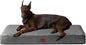EHEYCIGA Orthopedic XXL Dog Beds for Jumbo Dogs with Removable Washable Cover for Crate, Grey, 47x29