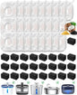 50 Pcs Cat Water Fountain Filters for Veken 95oz/2.8L, 67oz, 85oz, 135oz Dog Water Fountain Automatic Pet Fountain Dog Water Dispenser 25Pcs Pet Fountain Filter Replacement & 25Pcs Pre-Filter Sponges