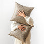 Oversized Vintage Decorative Pillow Covers 28x28, Pack of 2 Thickened Abrasion Farmhouse Faux Leather Cushion Cover, for Home Decor Outdoor Pet Hair Resistant Throw Pillow Covers Olive Green
