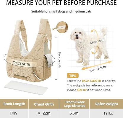 Pet Carrier Backpack, Adjustable Pet Front Cat Dog Carrier Backpack Travel Bag for Small Medium Dogs Cats and Rabbits, Safety Strap with Removable Bottom Plate for Camping Hiking Traveling
