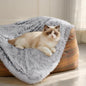 Luciphia Large Waterproof Dog Blanket Pet Washable Liquid Proof Furniture Protector Small Shaggy Plush Calming Long Faux Fur Bed Cover for Couch Cat Blankets for Kitten Doggy, Mist Grey, 30" x 40"