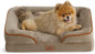 Bedsure Orthopedic Dog Beds for Small Dogs - Washable Small Dog Cat Bed Waterproof, Comfort Pet Couch Sofa with Washable Removable Cover, Pets Bed with Nonskid Bottom, Hazel, 24"