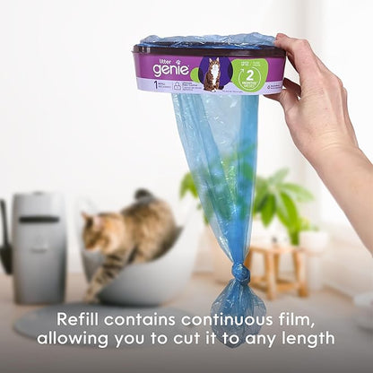 Litter Genie Refill Bags | Standard 3-Pack, 28 total ft | Up to 6 Months of Supply | Ultimate Odor Control Cat Litter Bags