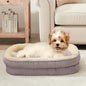 Orthopedic Dog Bed for Small Dogs Breeds, High Density Egg Crate Foam Dog Sofa Beds,Oval Kennel Bed, Pet Couch Bed with Four Sided Bolster, Removable Washable Cover& Non-Slip Bottom