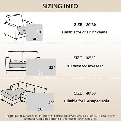 gogobunny 100% Double-Sided Waterproof Dog Bed Cover Pet Blanket Sofa Couch Furniture Protector for Puppy Large Dog Cat, Reversible (40x50 Inch (Pack of 1), Dark Beige/Light Beige)