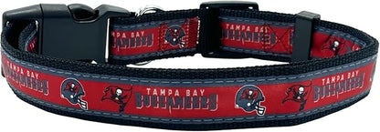 Pets First NFL Tampa Bay Buccaneers Licensed PET COLLAR, Medium - Heavy-Duty, Strong, and Durable Dog Collar. Available in 31 Football Teams and 4 Sizes