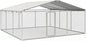 15'x15' Large Outdoor Dog Kennel, Heavy Duty Dog Enclosure with Roof, Weather Resistant Cover and Security Lock(183"x183")