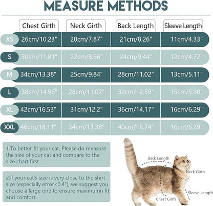 Cat Pajamas for Cats Only, Sticky Hair Cat Clothes, Sphynx Hairless Cats Sweater, Cat Onesie for Cats After Surgery Female Male, Prevent Lost Hair Kitten Onesie Shirts Costumes Outfits for Pet