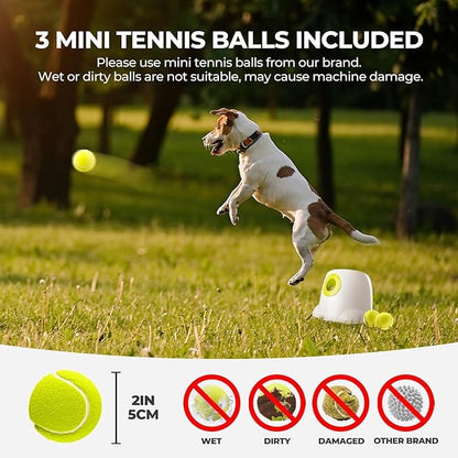 ALL FOR PAWS Automatic Ball Launcher for Dogs Interactive Puppy Pet Ball Indoor Thrower Fetch Machine, 3 Balls Included (2 inch) for Small to Medium Dogs