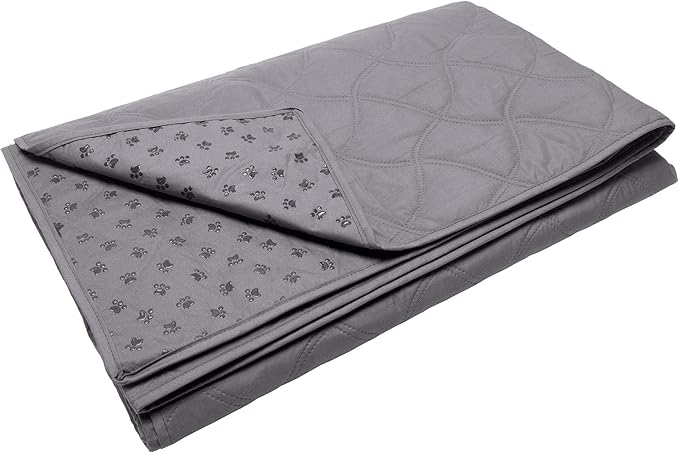 Furhaven Waterproof & Non-Slip Queen Size Mattress Cover Protector for Dogs & Cats, Washable, For Beds, Couches, & Car Seats - Quilted Twill Blanket Mattress Cover - Gray, Large/Queen Size