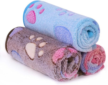 LeapSheep Pet Blankets for Dogs Cats - 3Pack Heart Pattern Super Soft Fluffy Dog Blankets for Small Medium Large Doggy Kitten(Heart, Medium)