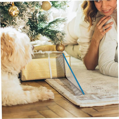 POPETPOP Daily Use Compact Pet Comb Ergonomic Design for Easy Grooming Wear-resistant Aluminum Smooth Edges for Comfortable Use for Dogs and Cats