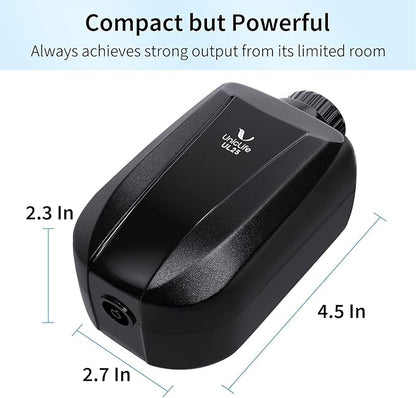 Uniclife Aquarium Air Pump Dual Outlet Fish Tank Aerator with Accessories for 5-200 Gallon Tank