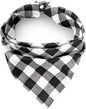 Plaid Bandana Triangle Scarf by Brand - Fall Dual Layer Soft Cotton for Dogs - Adjustable, Washable - Birthday Occasion - For Girl, Boy Dogs & Puppies - Small to Extra Large Sizes