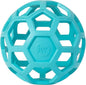 JW Pet HOL-ee Roller™, Dog Toy Puzzle Ball, Natural Rubber, Large (5.5” Inch Diameter), Blue