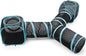 INTURN Cat Furniture Tent for Indoor and Outdoor Playpen Portable Cat Tunnels, Outdoor Kennel (2 Cube + 3-Way Tunnel)
