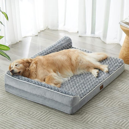 BFPETHOME Orthopedic Dog Beds for Large Dogs-Waterproof Sofa Dog Bed with Removable Washable Cover, Big Pet Bed with Waterproof Lining and Nonskid Bottom,Pet Bed for Large Dogs (Pack of 2)