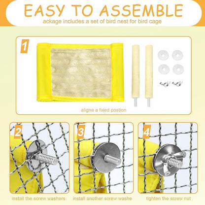 Winter Warm Bird Nest Bed, Parrot Hanging Nest, Cage Hammock, Snuggle Hut for Parakeet Budgies Cockatiels Lovebird Cockatoo Finch Hamster Chinchilla