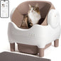 Automatic Litter Box Open Top: Self Cleaning Cat Litter Box Smart with WiFi App Control, Extra Large & Safety Sensors & Odor-Free Waste Disposal