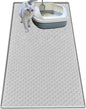 Cat Litter Mat for Litter Box, Silicone Large Cat Litter Trapping Mat - 51.2x25.6 in, Waterproof & Non-Slip, Durable & Easy Clean, Light Gray