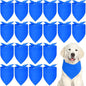 Abbylike 20 Pcs Sublimation Blank Dog Bandanas Plain Bandanas for Dogs Heat Transfer Triangle Bibs DIY for Puppy Cat Pets Birthday Costume Accessories Party Decoration (Blue,Small)