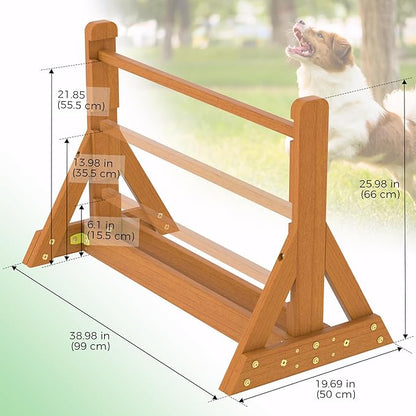 Dog Agility Set, Wooden Dog Agility Jumps & Dog Hurdles,Dog Agility Equipment, Dog Agility Course,Dog Agility Course Backyard Set,Obstacle Course for Dogs,Dog Hurdles Training Equipment