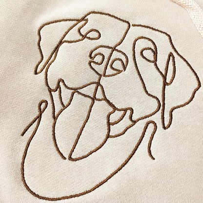 Custom Pet Embroidered Sweatshirt, Custom Dog Face Embroidered Sweatshirt, Dog Mom Sweater,Cat Sweater, Unique Gifts For Pet Lovers, Personalized Gift For Mom