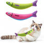 PetBusy Cat Toys with[5000mg A+Natural Catnip &Silvervine] [Baby Grade] Interactive Soft Chew Kicker Cat Toys for Indoor Cats & Kittens, [Crinkle &Bell] Fish Sound Toy, Drives Bored Cat Crazy with Fun