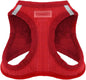 Best Pet Supplies - All Weather Plush, Reflective, No Pull Harness for Small, Medium Dogs, Cats - Secure with Hook & Loop Fastener, Buckle, Double D-Rings - Red Corduroy, XS