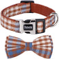 Faleela Soft &Comfy Bowtie Dog Collar,Detachable and Adjustable Bow Tie Collar,for Small Medium Large Pet (Small (Pack of 1), Blue and Whit)
