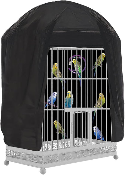 Penn-Plax Bird-Life Universal Fit Birdcage Cover – Machine Washable & Breathable Fabric – Black Color – Large Size