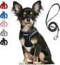 PetiFine Step in Small Dog Harness and Leash Set, Breathable All Weather Air Mesh Reflective Escape Proof, Step-in Vest Harnesses for Puppy(XS, Black)