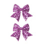 3-inch Sequined Bow Hair Clips For Baby Girls, Toddler, Kids and Young Women Birthday Party Wedding Christmas Occasions Pet Accessories Set of 2 (Purple)